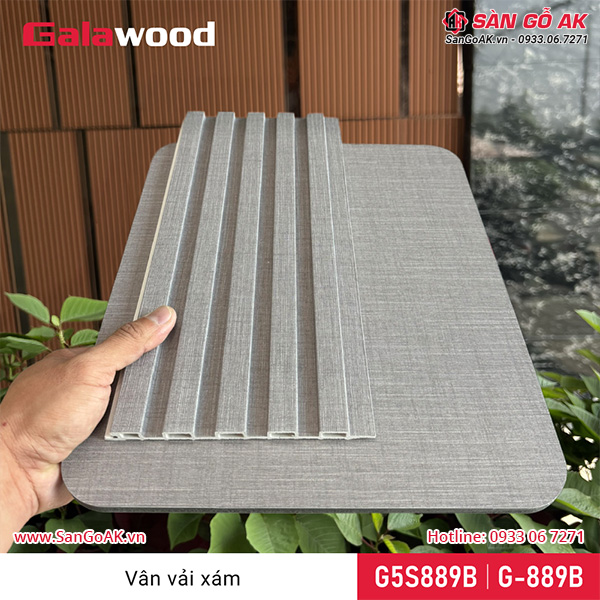 Tấm ốp than tre vân vải xám Galawood G-889B
