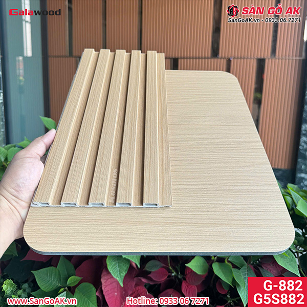Tấm ốp than tre vân gỗ vàng sồi Galawood G-882