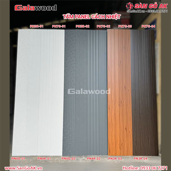 Tấm Panel Cách Nhiệt 3 Rãnh PN3R-03 Màu Cánh Gián