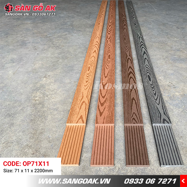 Thanh đa năng gỗ nhựa ngoài trời Kosmos OP71X11 Light Wood