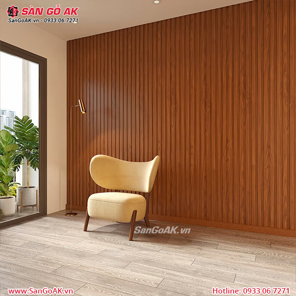 Tấm ốp lam 3 sóng giá rẻ PM016 vân gỗ đỏ cam