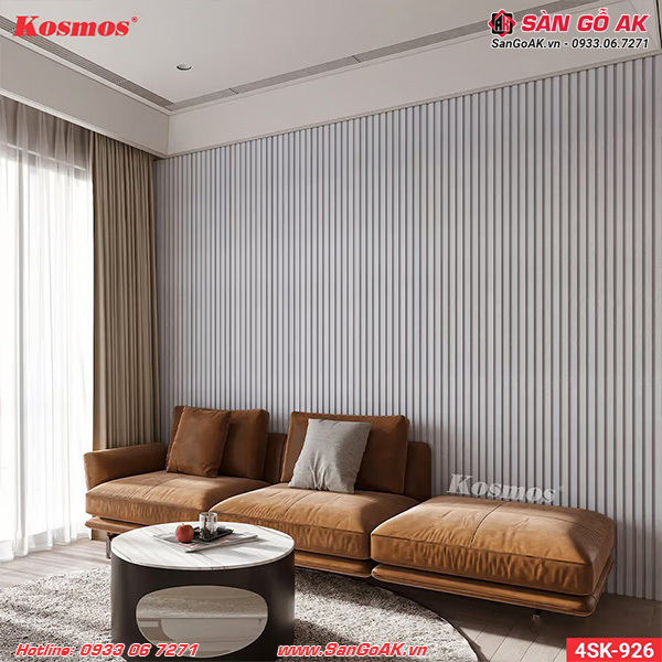 Tấm ốp lam 4 sóng thấp Kosmos 4SK-926 vân kim loại xám bạc xước