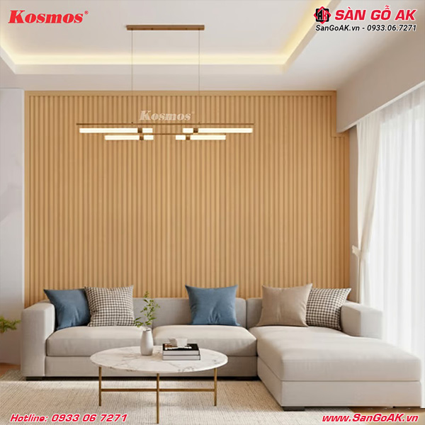 Tấm ốp lam 5 sóng thấp Kosmos 5ST-928 vân gỗ vàng đậm