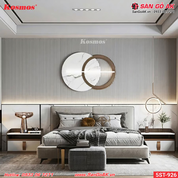 Tấm ốp lam 5 sóng thấp Kosmos 5ST-926 vân kim loại xước xám bạc
