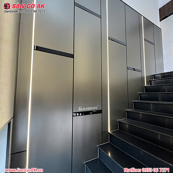 Tấm ốp than tre vân kim loại xước bạc Galawood G-890