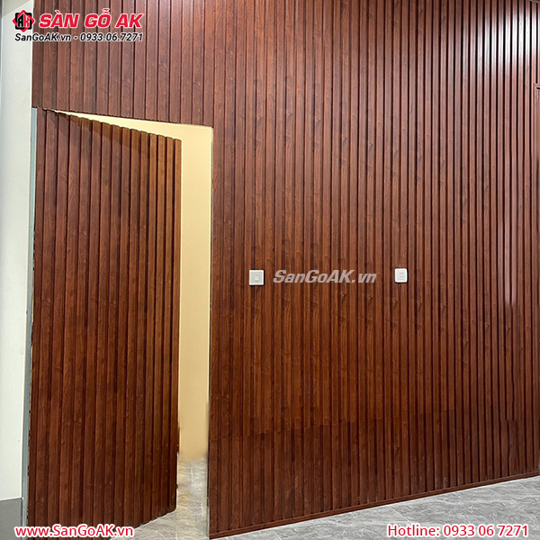 Tấm ốp lam 3 sóng giá rẻ 330 vân gỗ nâu vàng