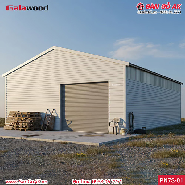 Tấm Panel Cách Nhiệt 7 Sóng PN7S-01 Màu Trắng Mờ