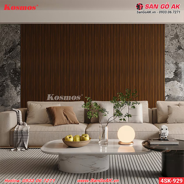 Tấm ốp lam 4 sóng thấp Kosmos 4SK-929 vân gỗ nâu