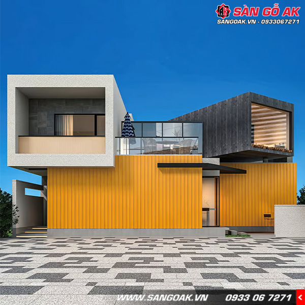 Tấm ốp gỗ nhựa ngoài trời ASA Kosmos OP113X16 Oak