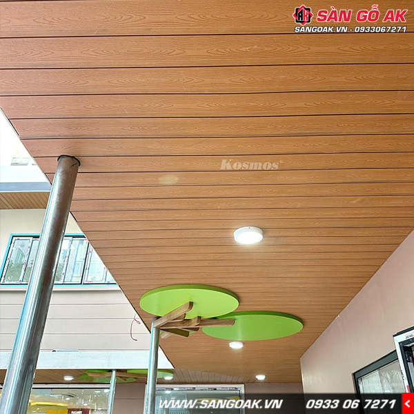 Tấm ốp gỗ nhựa ngoài trời ASA Kosmos OP113X16 Teak
