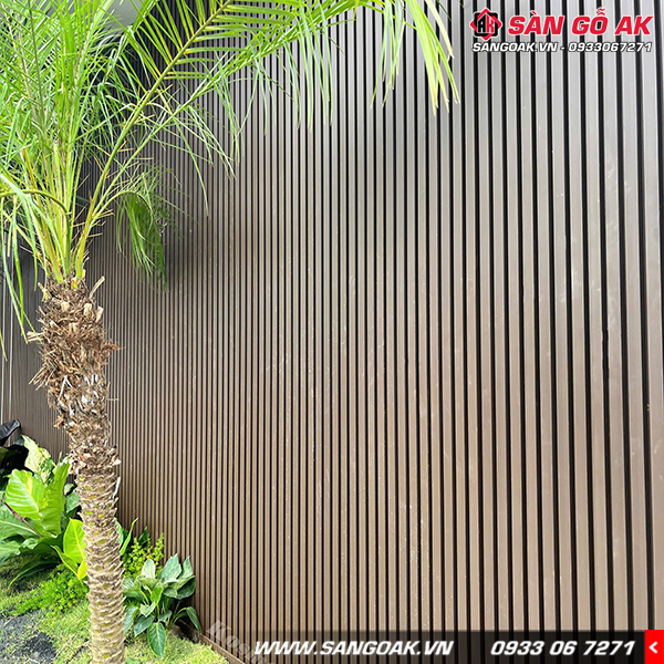 Lam 4 sóng gỗ nhựa ngoài trời ASA Kosmos 4S184X28 Walnut