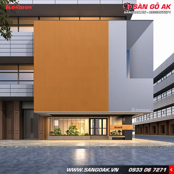 Lam 5 sóng gỗ nhựa ngoài trời ASA Kosmos 5S169X14 Golden Teak