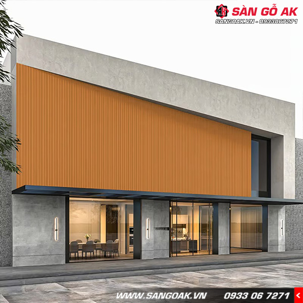 Lam 5 sóng gỗ nhựa ngoài trời ASA Kosmos 5S169X14 Golden Teak