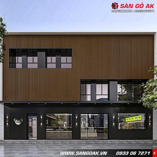 Lam 5 sóng gỗ nhựa ngoài trời ASA Kosmos 5S169X14 Walnut