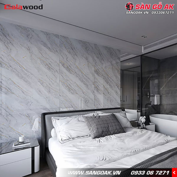 Tấm PVC vân đá Galawood 2.6mm PVC235 dát vàng