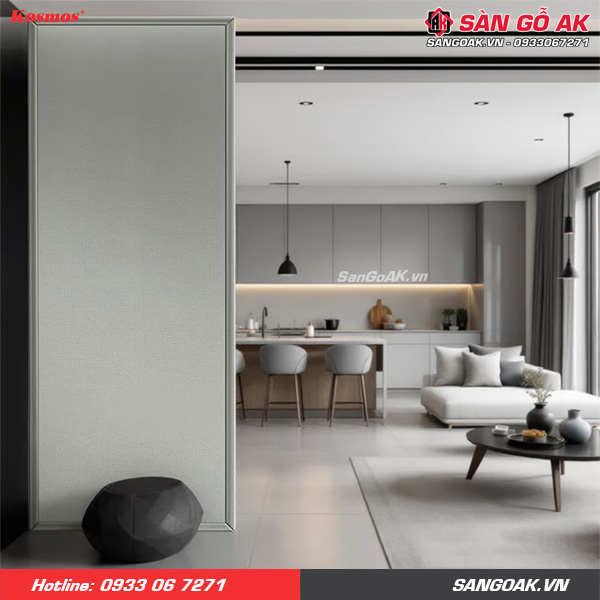 Tấm vách ngăn nhựa vân vải xám ghi Galawood VN-922