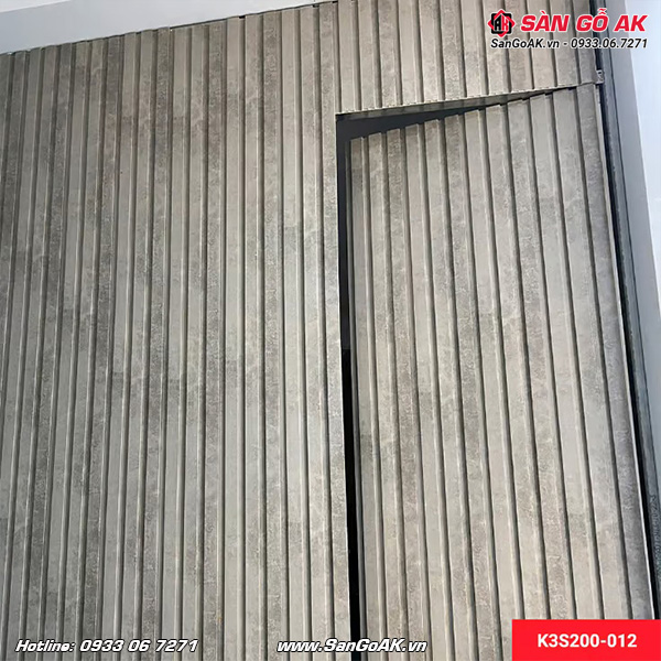 Tấm ốp nhựa lam 3 sóng thấp Kosmos K3S200-012 xám xi măng