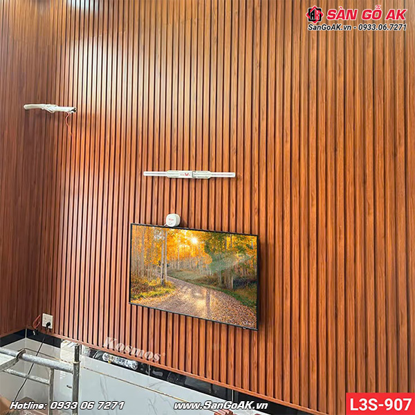Lam 3 sóng Galawood L3S-907 vân gỗ đỏ cam