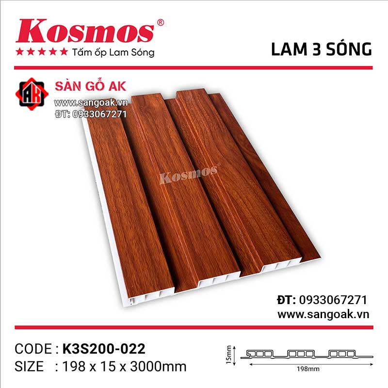 Tấm ốp lam 3 sóng thấp SPC Kosmos K3S200-022
