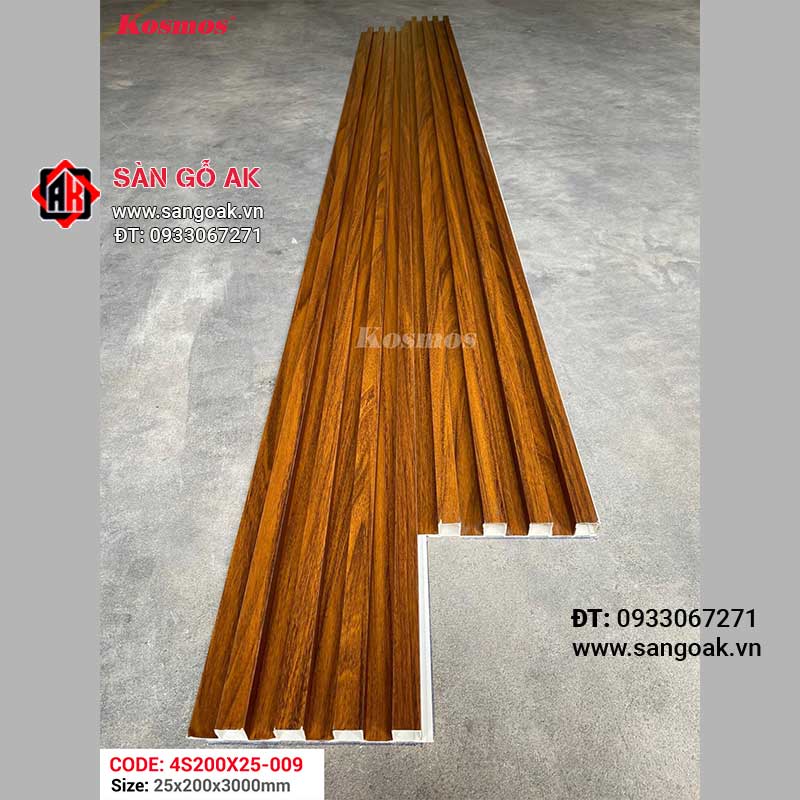Tấm ốp lam 4 sóng cao PVC Kosmos 4S200X25-009