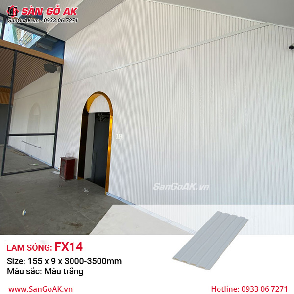Tấm ốp lam 4 sóng thấp giá rẻ FX14 màu trắng