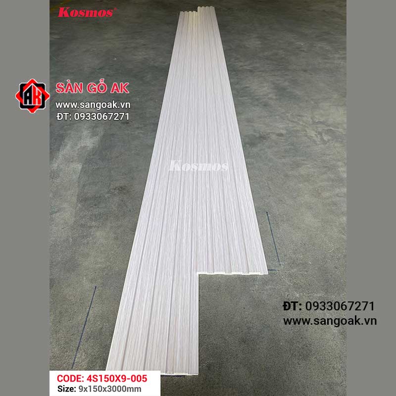 Tấm ốp lam 4 sóng thấp PVC Kosmos 4S150X9-005