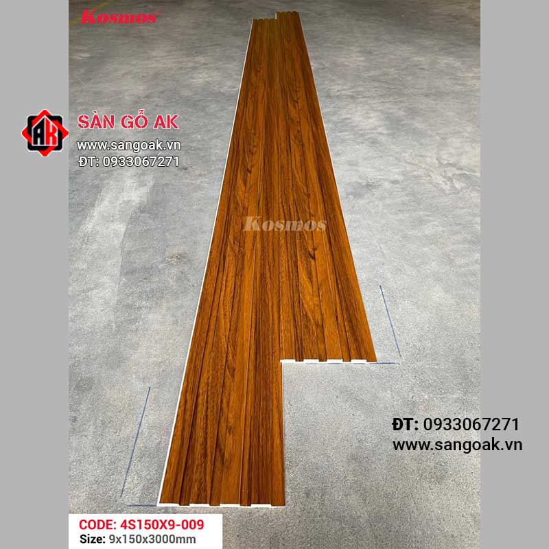 Tấm ốp lam 4 sóng thấp PVC Kosmos 4S150X9-009