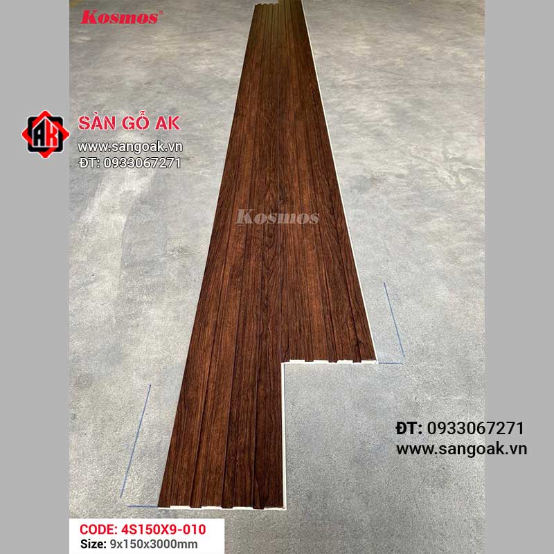 Tấm ốp lam 4 sóng thấp PVC Kosmos 4S150X9-010