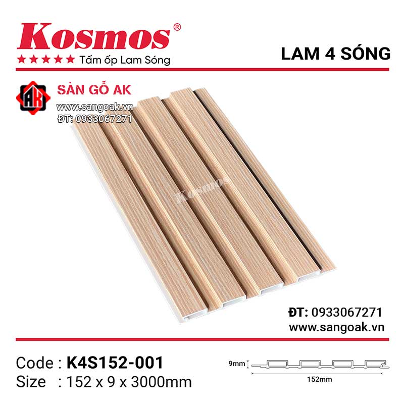 Tấm ốp lam 4 sóng thấp SPC Kosmos K4S152-001