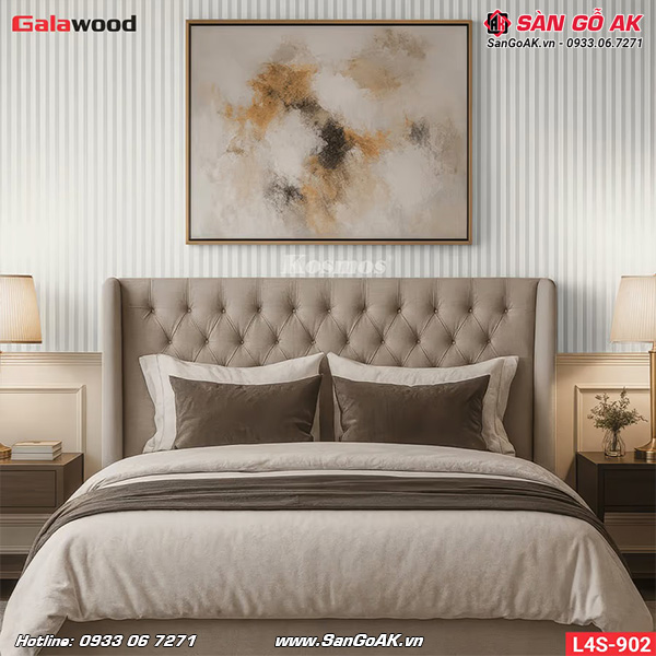 Lam 4 sóng Galawood L4S-902 vân vải trắng