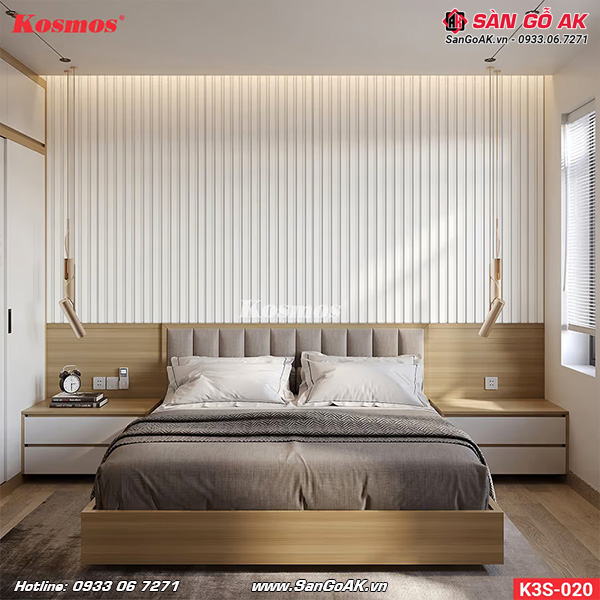 Lam 3 sóng thấp Kosmos 3SK-020 trắng trơn