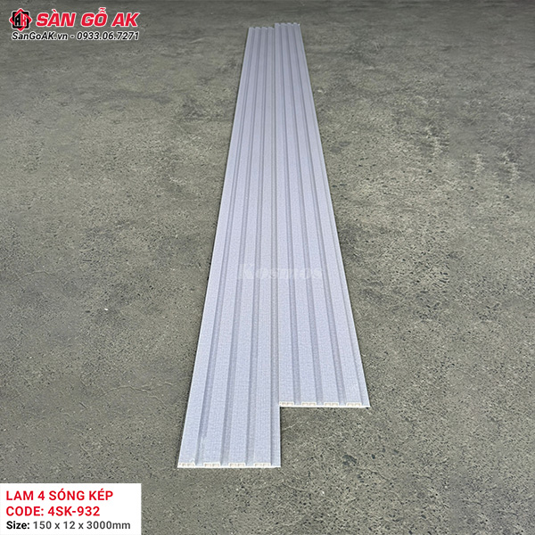 Tấm ốp lam 4 sóng thấp Kosmos 4SK-932 vân vải xám