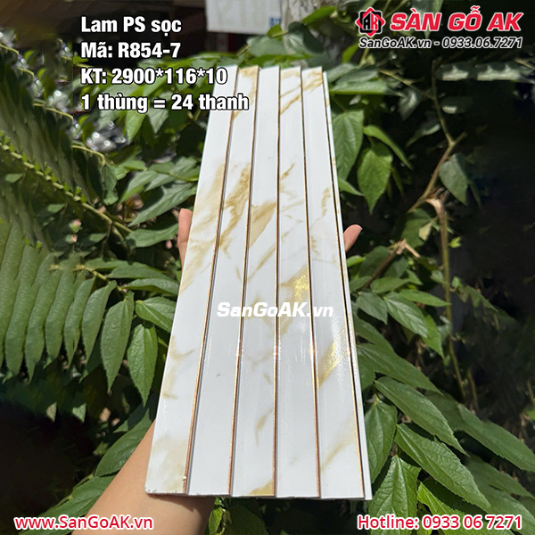 Tấm ốp lam sóng PS sọc R854-7 vân đá