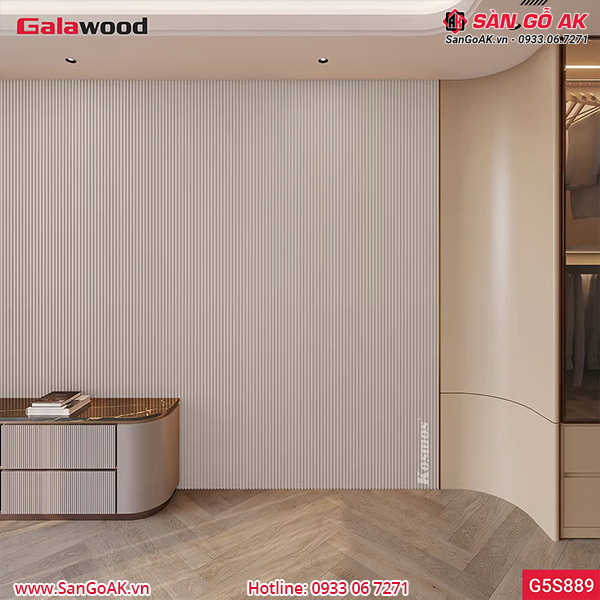Lam sóng than tre Galawood G5S889 vân vải xám