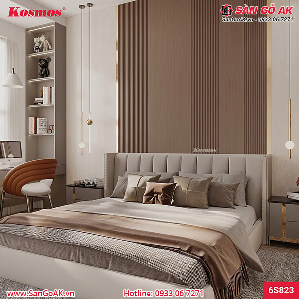 Lam sóng than tre Kosmos 6S823 vân gỗ nâu
