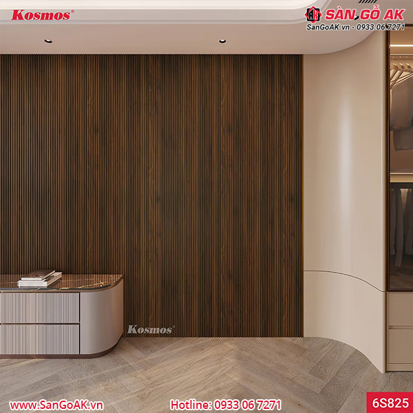 Lam sóng than tre Kosmos 6S-825 vân gỗ nâu walnut