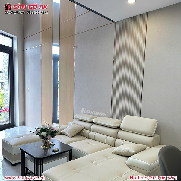 Lam sóng than tre Kosmos 6S-819 vân vải vàng kem ánh kim