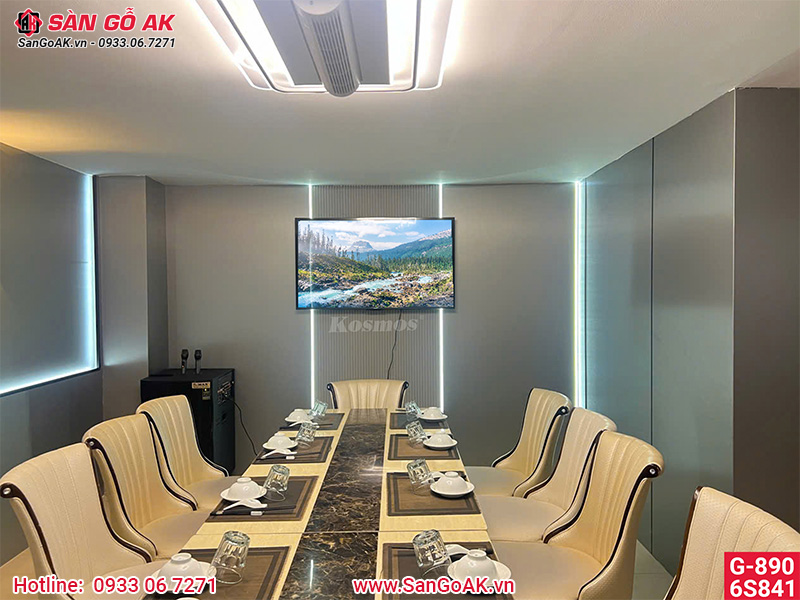 Lam sóng than tre Kosmos 6S-841 vân vải xám ánh kim