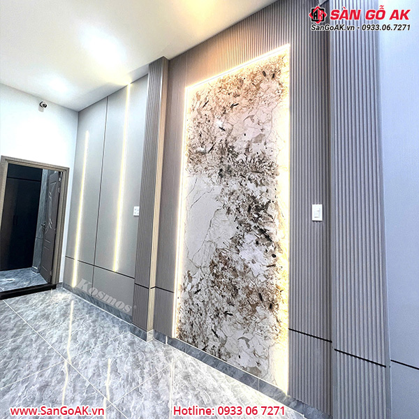 Lam sóng than tre Kosmos 6S-841 vân vải xám ánh kim