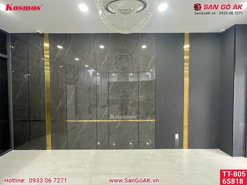 Lam sóng than tre Kosmos 6S-818 vân đơn sắc xám chì