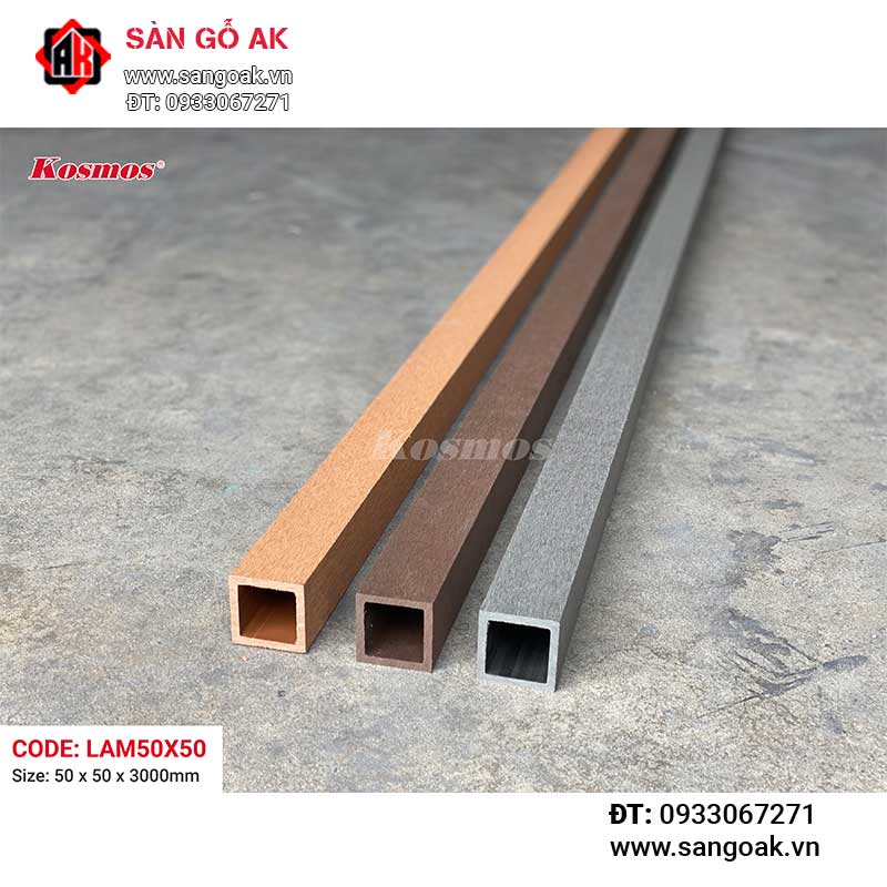 Thanh lam gỗ nhựa ngoài trời Kosmos - LAM50X50 Dark Grey