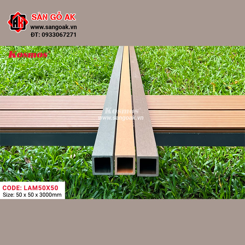 Thanh lam gỗ nhựa ngoài trời Kosmos - LAM50X50 Dark Grey