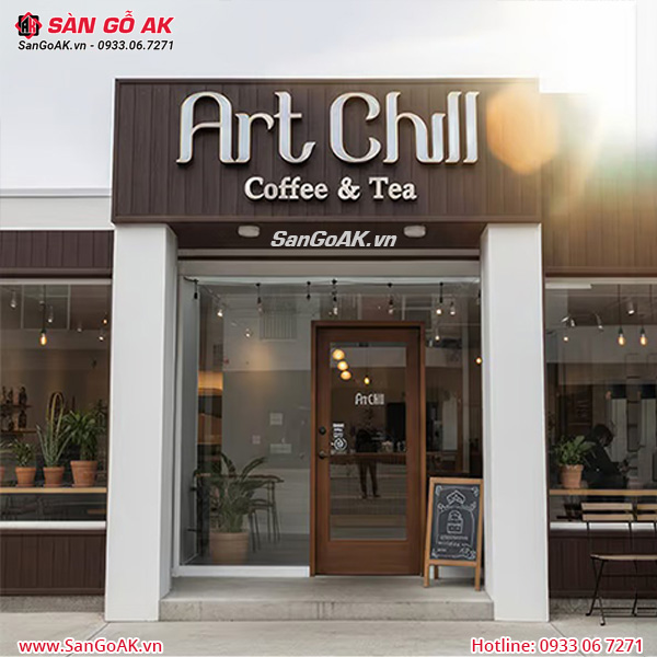 Tấm ốp gỗ nhựa ngoài trời vân gỗ 3D màu Cafe