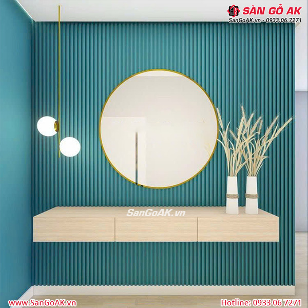 Tấm ốp nhựa lam 5 sóng thấp SM214 màu xanh dương