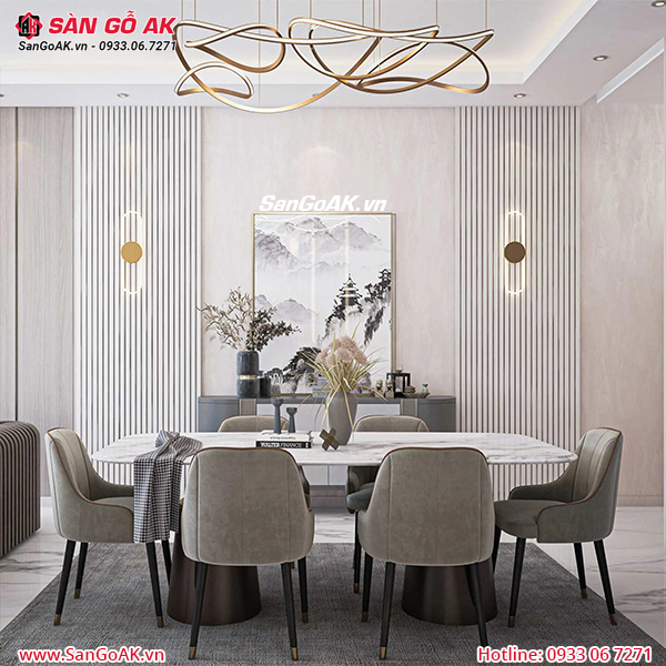 Tấm ốp lam sóng PS sọc R854-2 màu trắng