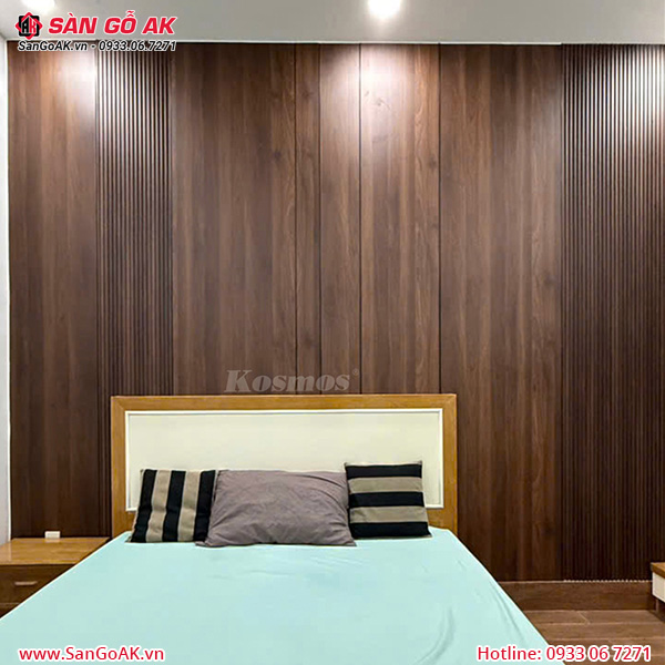 Tấm ốp than tre Kosmos vân gỗ nâu walnut TT-825