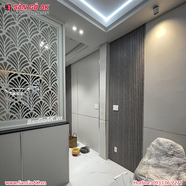 Tấm ốp nhựa lam 5 sóng thấp 802 vân đá xám