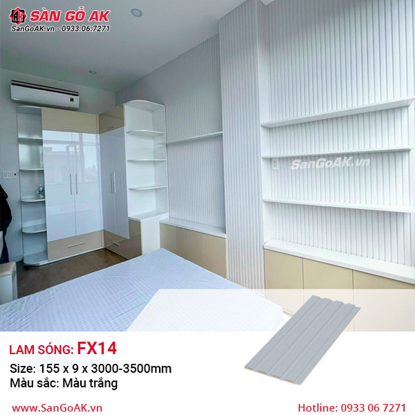 Tấm ốp lam 4 sóng thấp giá rẻ FX14 màu trắng