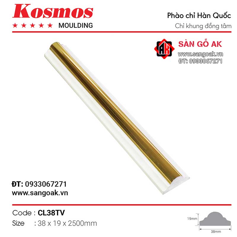 Phào chỉ khung đồng tâm Kosmos CL38TV