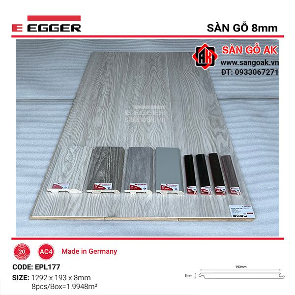 Sàn Gỗ Công Nghiệp Đức Egger 8mm EPL177